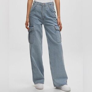 Agolde Minka Cargo In Realm Blue Jeans - size 26